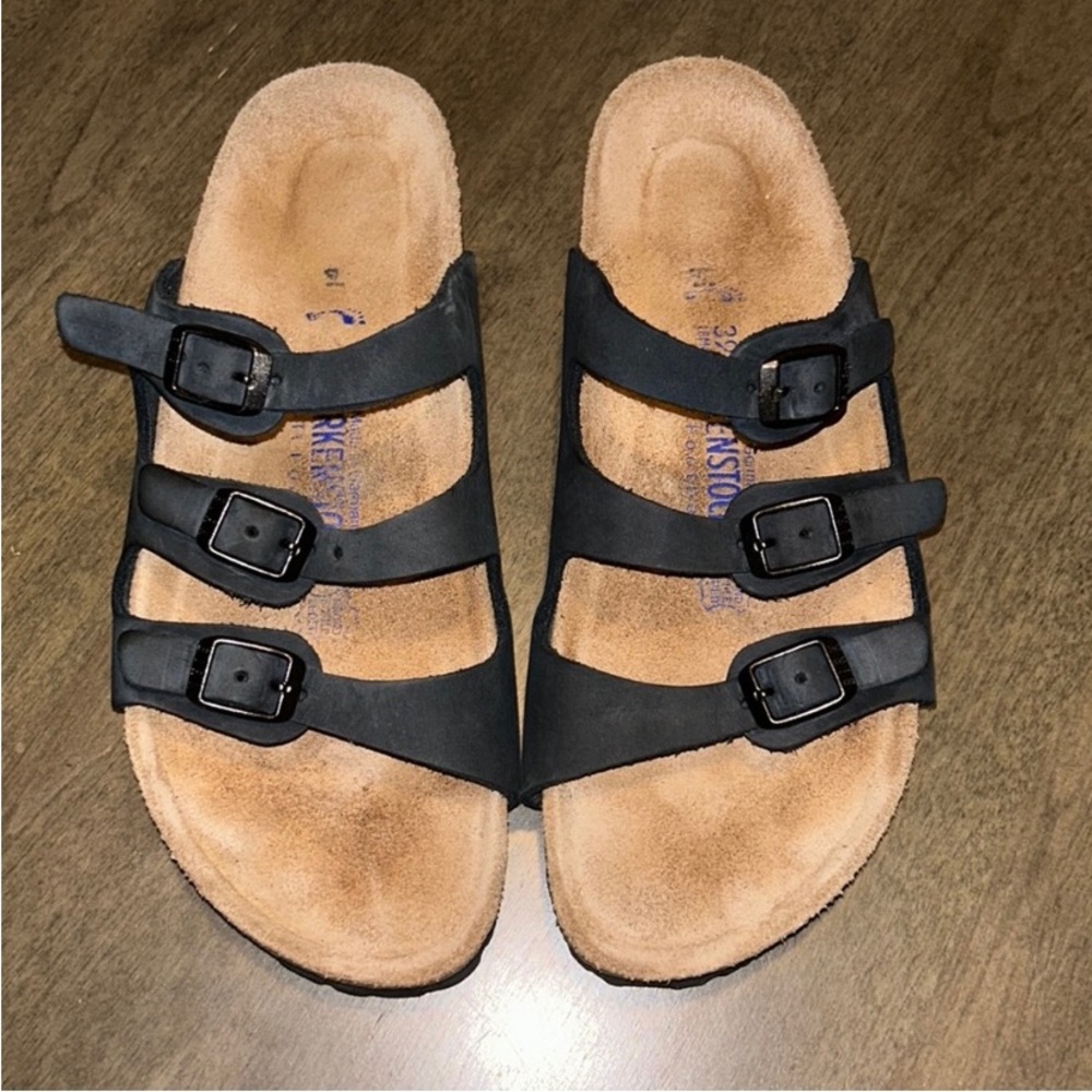 Birkenstock Black Florida Soft Footbed
Birko-Flor Size 39